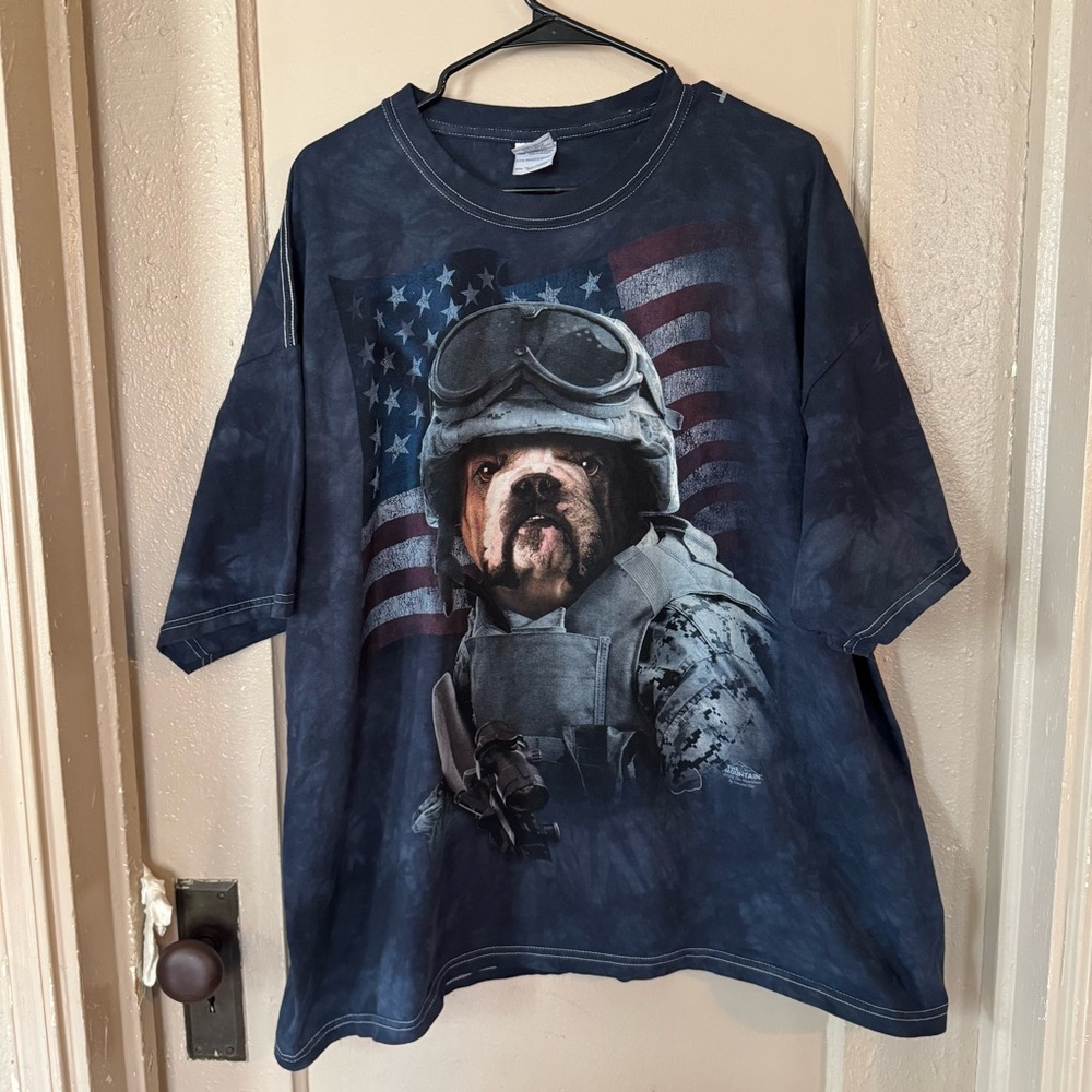 Gildan Men’s‎ 3XL Bulldog Soldier Tee Memorial Veteran’s Wear Military Inspo